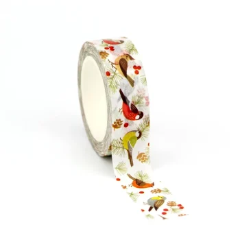 washi tape cardenal rojo