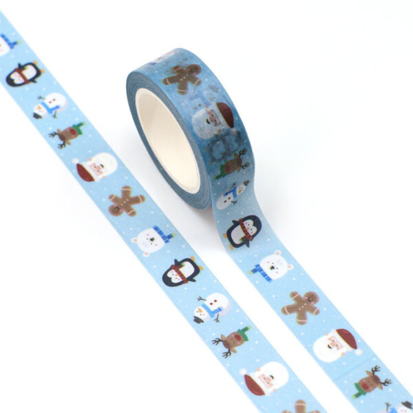 Washi tape blue elements
