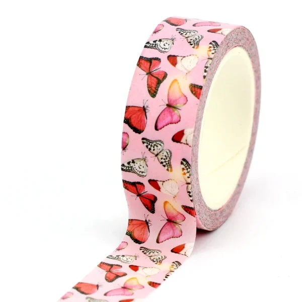 Washi Tape butterfly pink